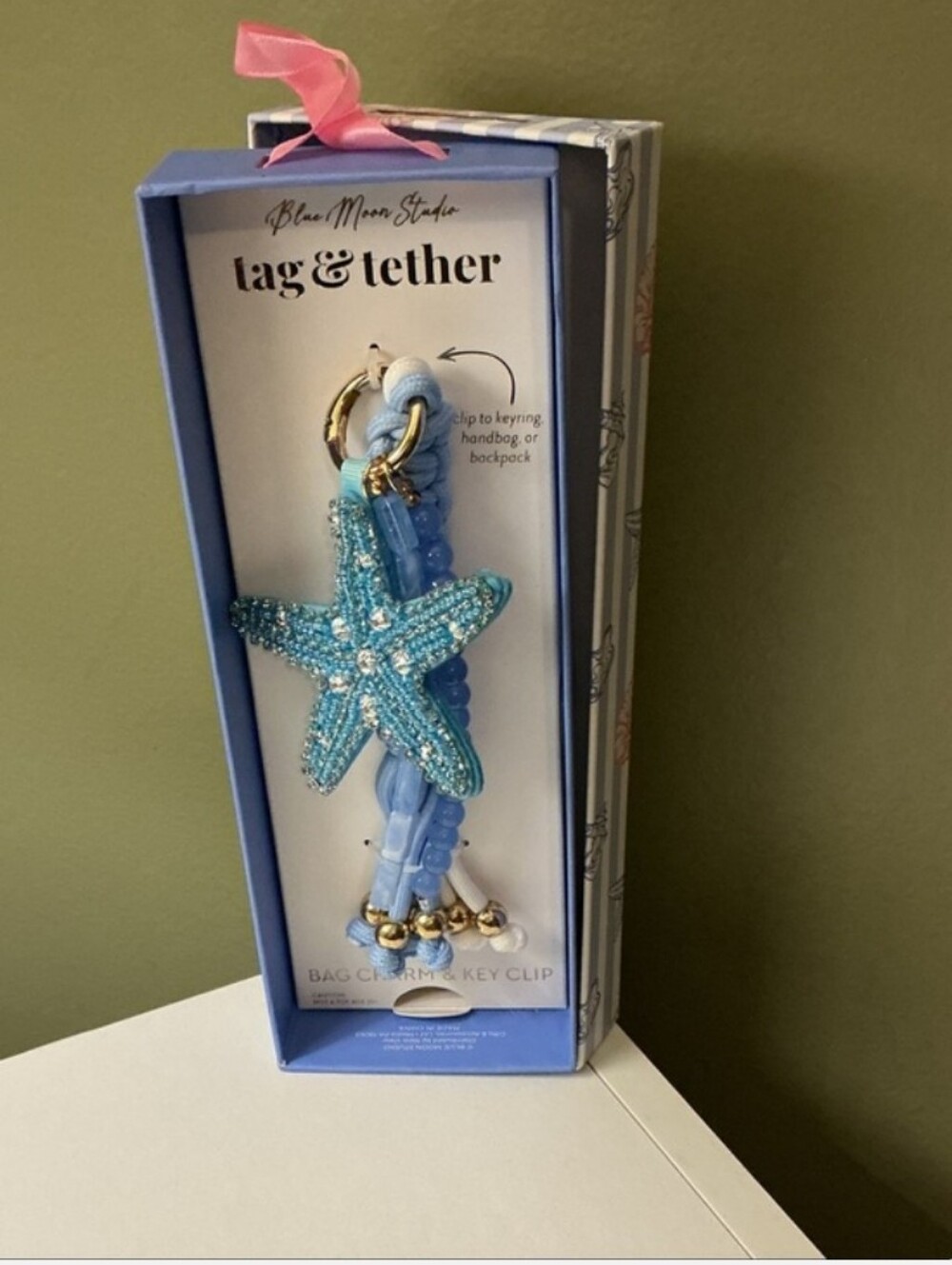 Blue Moon Studio-Starfish Tag & Tether Bag Charm 💙🩵